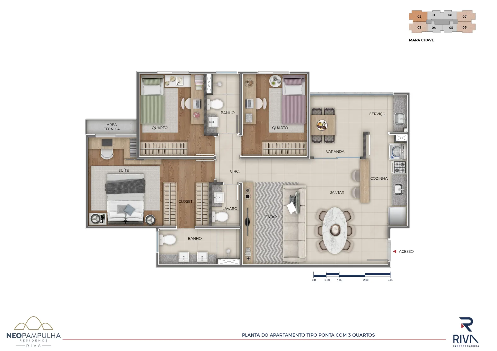 Planta de Neo Pampulha Residence