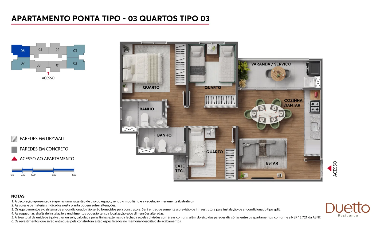 Planta de Duetto Residence