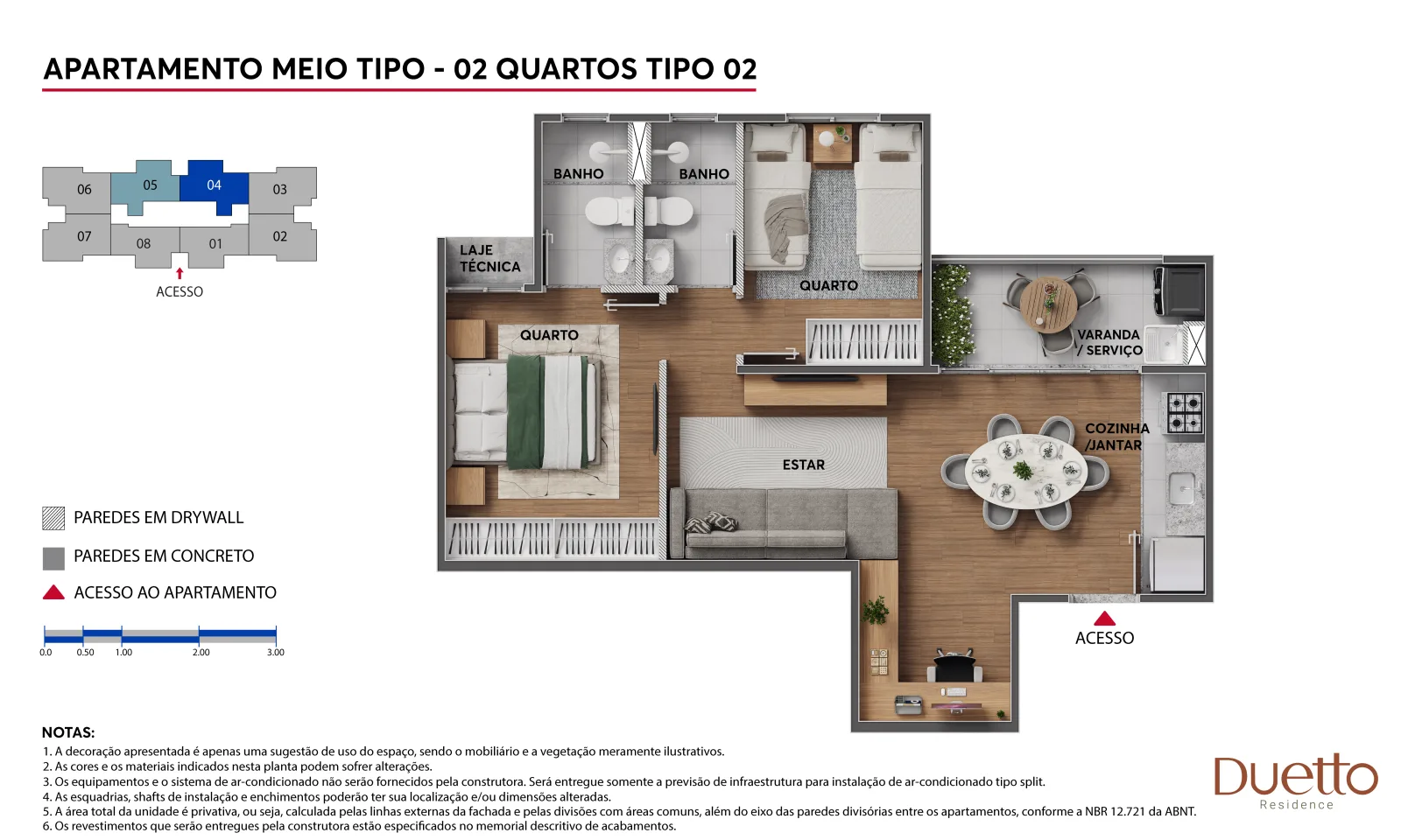Planta de Duetto Residence