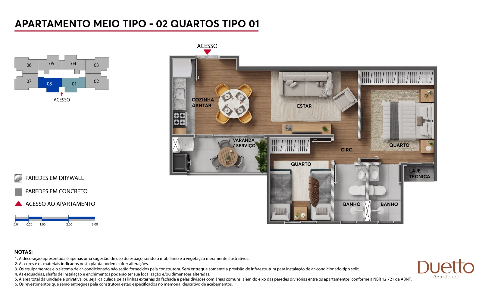 Planta de Duetto Residence